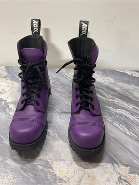 Adix  Leather triple stitched Steel toe boot